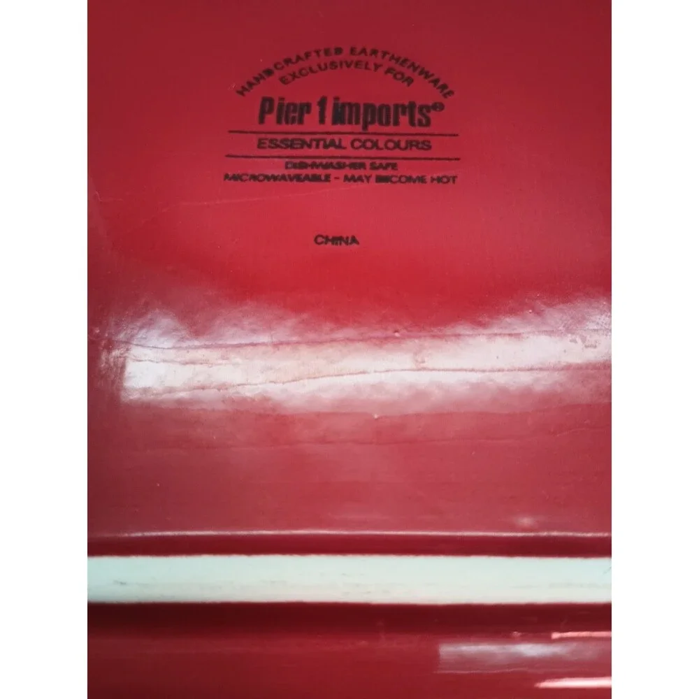 Pier 1 Essential Colours Square Salad Plate Red